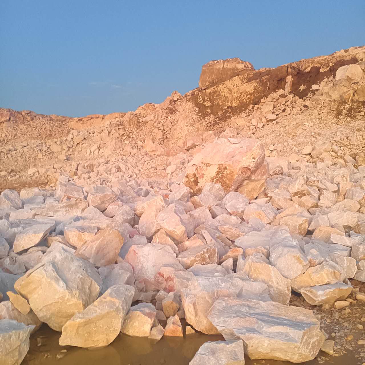 Limestone quarry aerial view